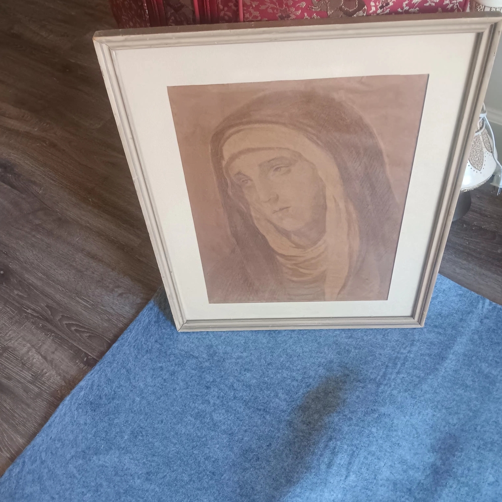 Framed Art Print with Cream and Brown Tones